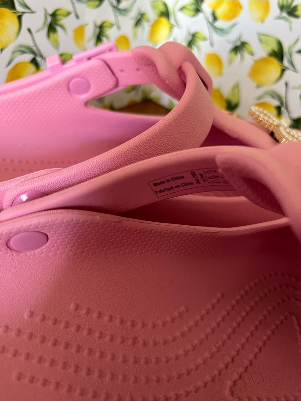 Women’s Pink Bow-Embellished Clog Sandals Size 9W - Picture 6 of 7
